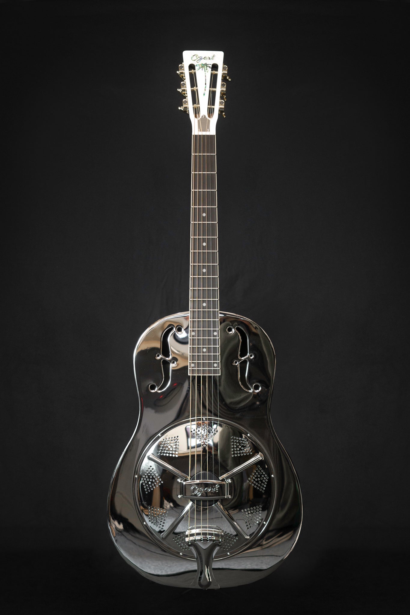 Ozark De Luxe Resonator Guitar 12 Fret Nickel Plate Steel