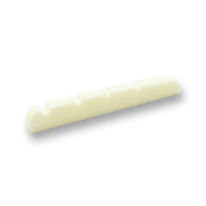 45mm Bone 5 String Bass Guitar Nut (Bleached, Slotted) - parts - WM Guitars