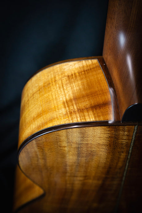 BSG 00045F Handmade Acoustic Guitar (Curly Koa & Spruce) - Acoustic Guitars - BSG