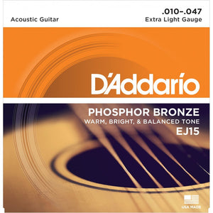 D'Addario Phosphor Bronze Acoustic 12 String Guitar Strings - Strings - D'Addario