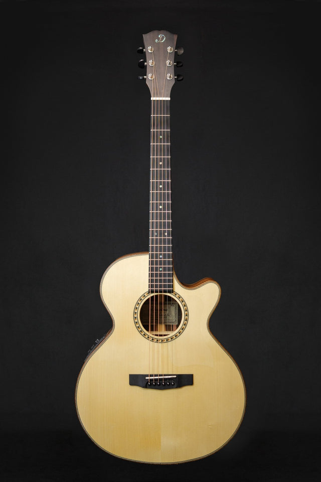 Dowina Danubius GACE DS Antique Series Electro - Acoustic Guitar (Dolomite Spruce & Ebony) - Acoustic Guitars - Dowina