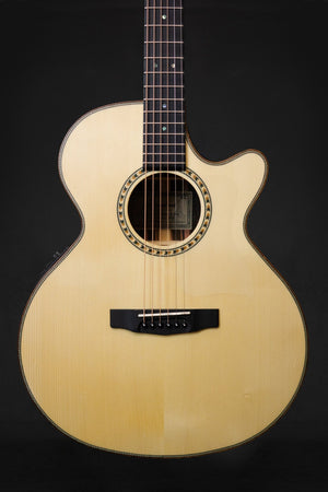 Dowina Danubius GACE DS Antique Series Electro - Acoustic Guitar (Dolomite Spruce & Ebony) - Acoustic Guitars - Dowina