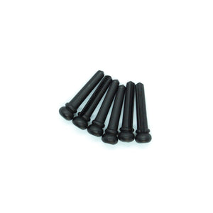 Ebony Bridge Pins x6 (Abalone or MOP Dot) - Parts - WM Guitars