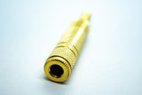 Female Cable End 6.35mm (Gold) - WM Guitars