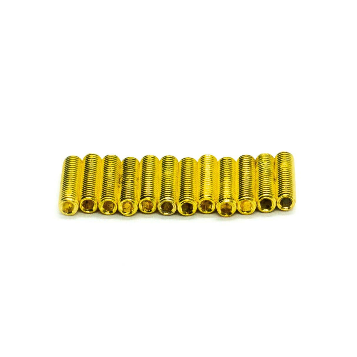 Grub Screws (Gold) x 12 - Parts - WM Guitars