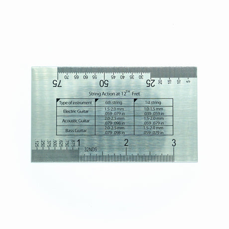 Guitar Setup Action Ruler Metric and Imperial - Tools - WM Guitars