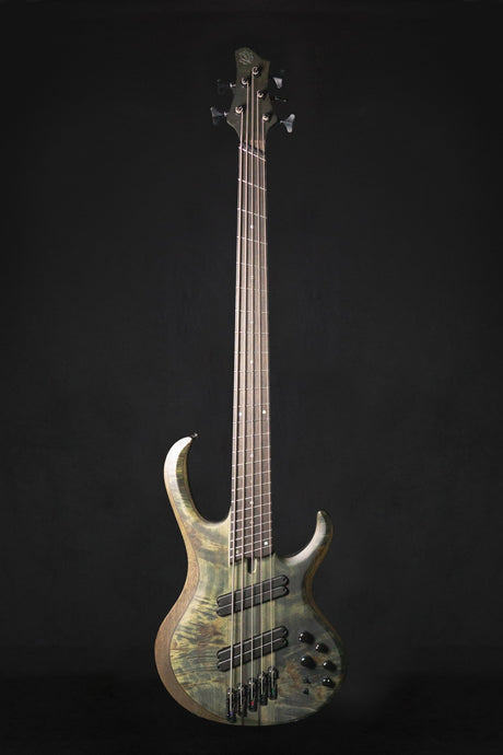 Ibanez BTB805MS Bass Workshop 5 String Active Bass Transparent Grey Flat (Pre - Owned) - Bass Guitars - Ibanez