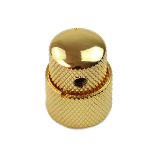 Knurled Gold Potentiometer Dome Dual Control Knob - Parts - WM Guitars