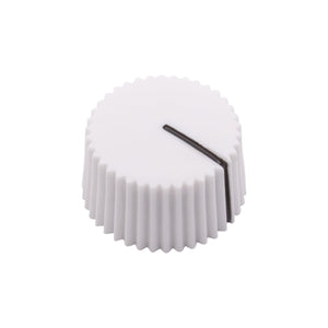 Low Profile Knurled Plastic Potentiometer Control Knobs (White) - Parts - WM Guitars