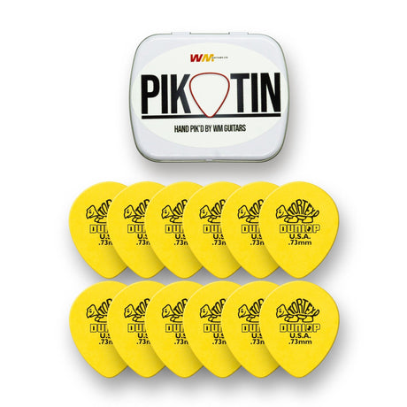 PikTin by WM Guitars 12x Dunlop Tortex Teardrop Picks (Multiple Sizes) - Picks - WM Guitars