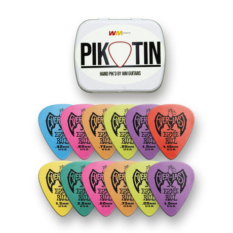 PikTin by WM Guitars 12x Ernie Ball Everlast Picks (Multiple Sizes) - Picks - WM Guitars