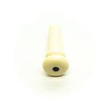 Plastic Guitar End Pin (White with black dot) - Parts - WM Guitars