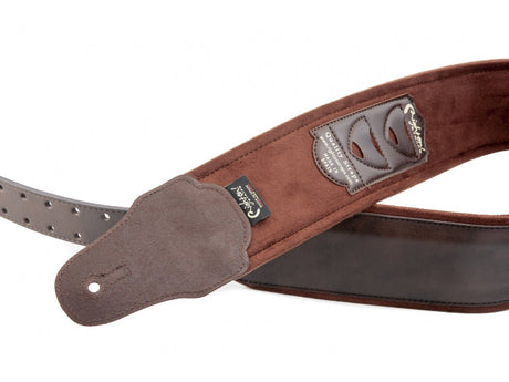 RightOn! Bassman Smooth Guitar & Bass Strap - Brown / Black - Straps - RightOn!