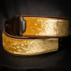 RightOn! Jazz Guitar & Bass Strap - Fiore Gold - Straps - RightOn!