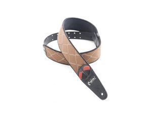 RightOn! Mojo VOX Vegan Guitar & Bass Strap - Brown / Black - Straps - RightOn!