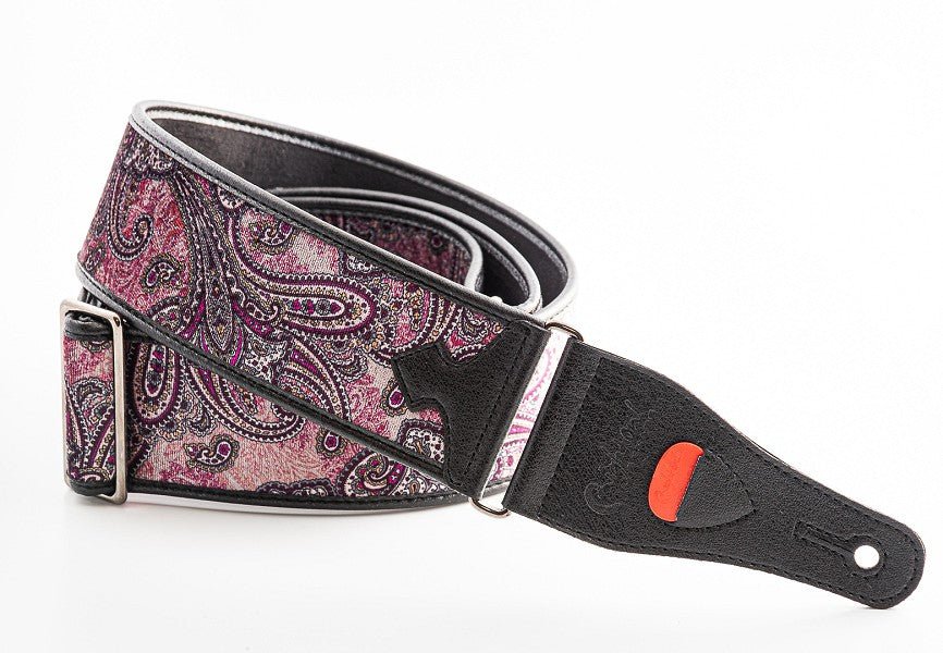 RightOn! Talisman Paisley Velvet Vegan Guitar Strap - Straps - RightOn!