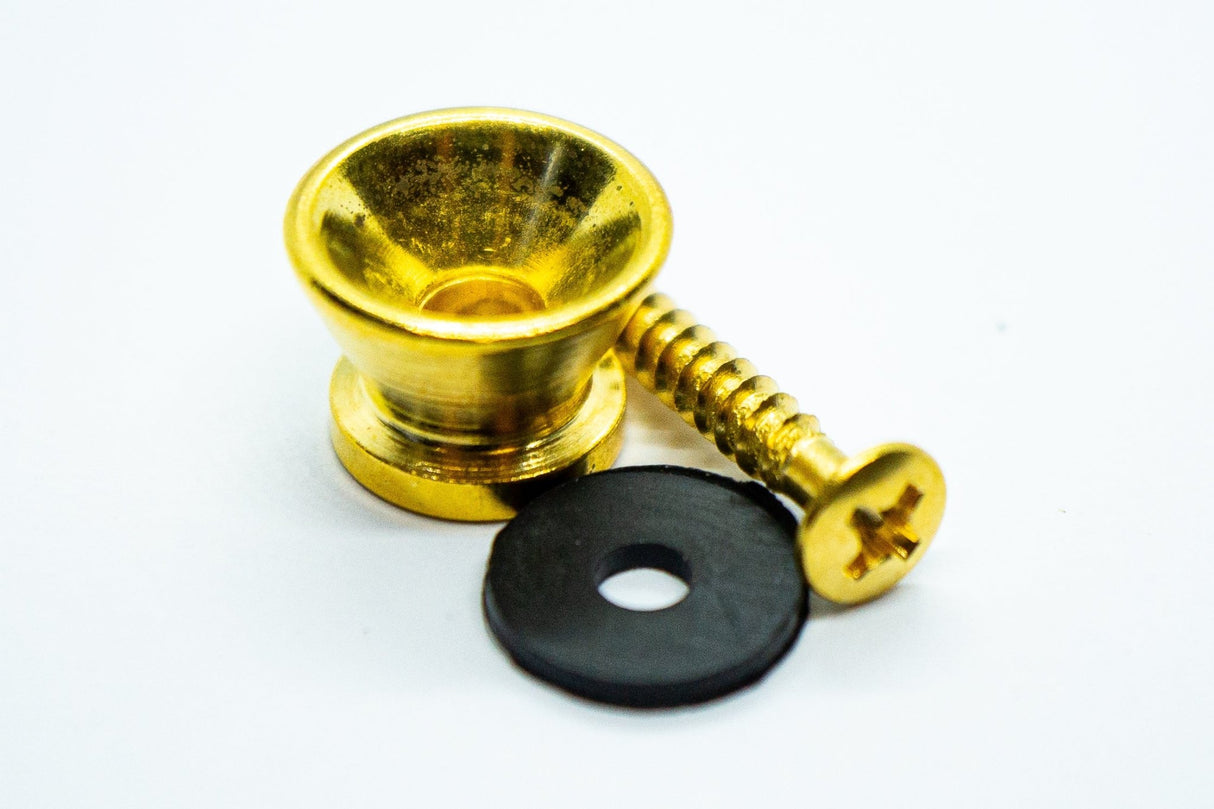 Strap Button + Washer & Screw Set x 1 (Gold) - Parts - WM Guitars