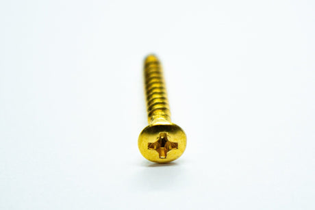 Strap Button + Washer & Screw Set x 1 (Gold) - Parts - WM Guitars