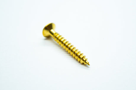 Strap Button + Washer & Screw Set x 2 (Gold) - Parts - WM Guitars