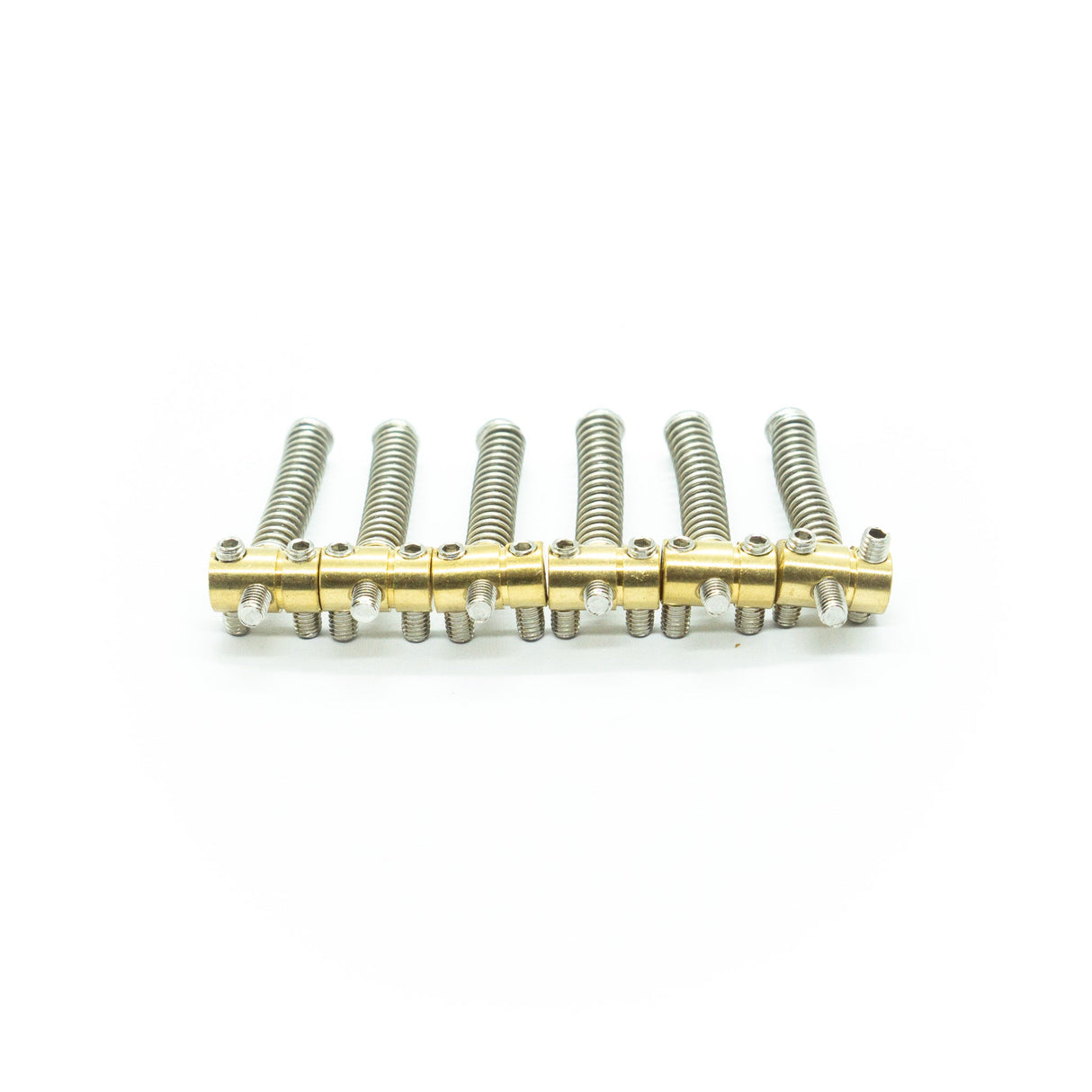 Tele Brass Saddles and Fittings Individual String Saddles x6 - parts - WM Guitars