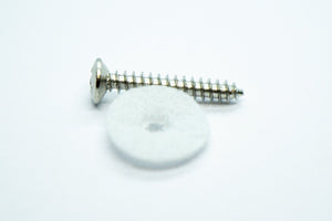 Telecaster Style Strap Button + Washer & Screw Set (Chrome) x 1 - Parts - WM Guitars