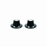 Witch Hat Reflector Knobs with Tone & Volume Lettering (x2) (Various Colours) - Parts - WM Guitars